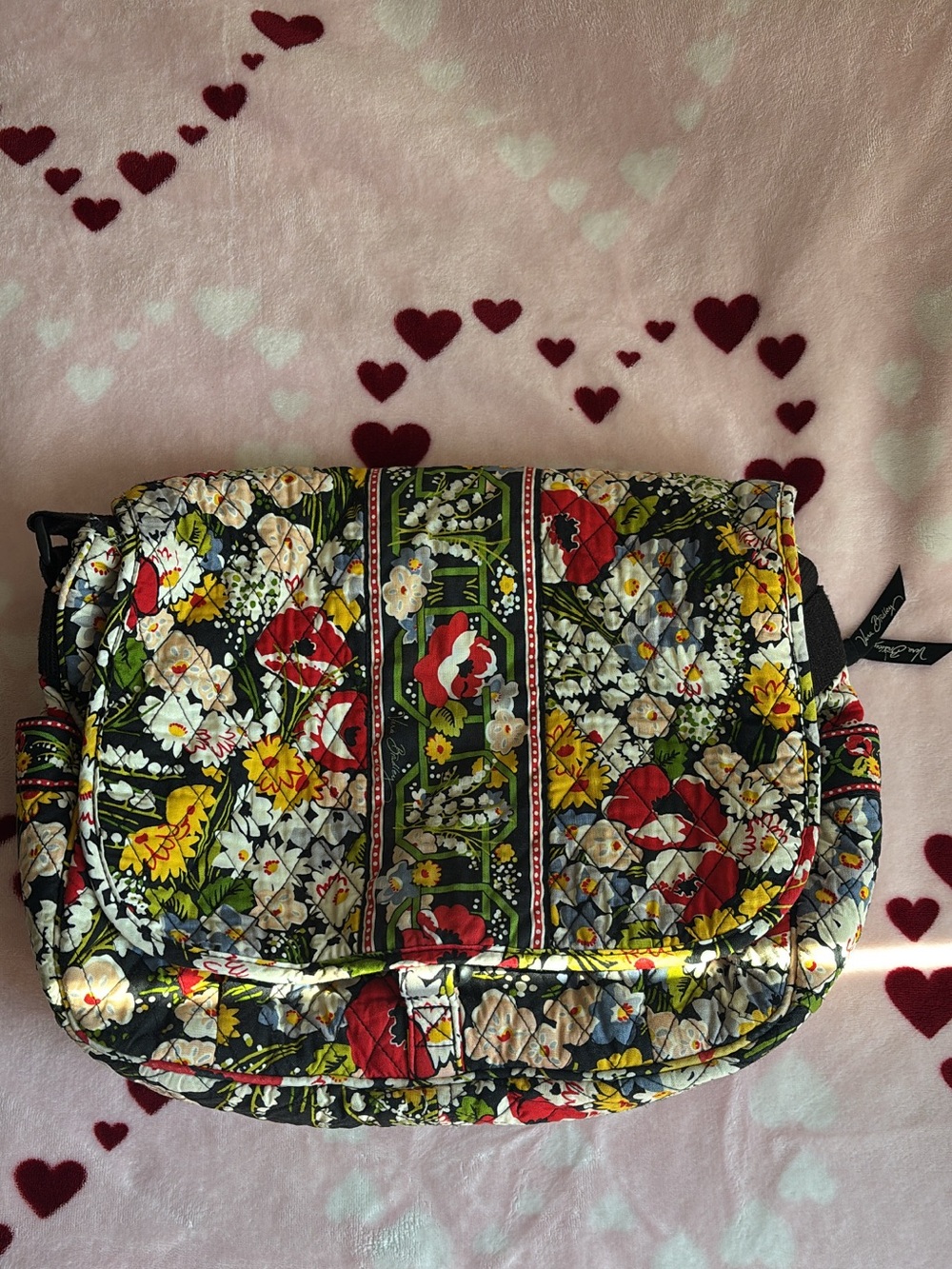 Vera Bradley Poppy Fields Quilted Floral Crossbody/messenger bag